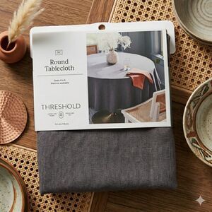 Elevate Your Dining with this Chic Threshold Gray Tablecloth!
